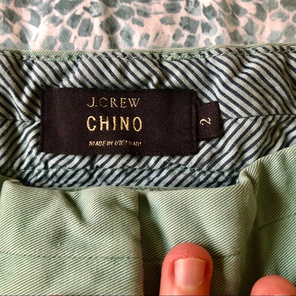 J. Crew Army Green Chino Shorts - Picture 3 of 4